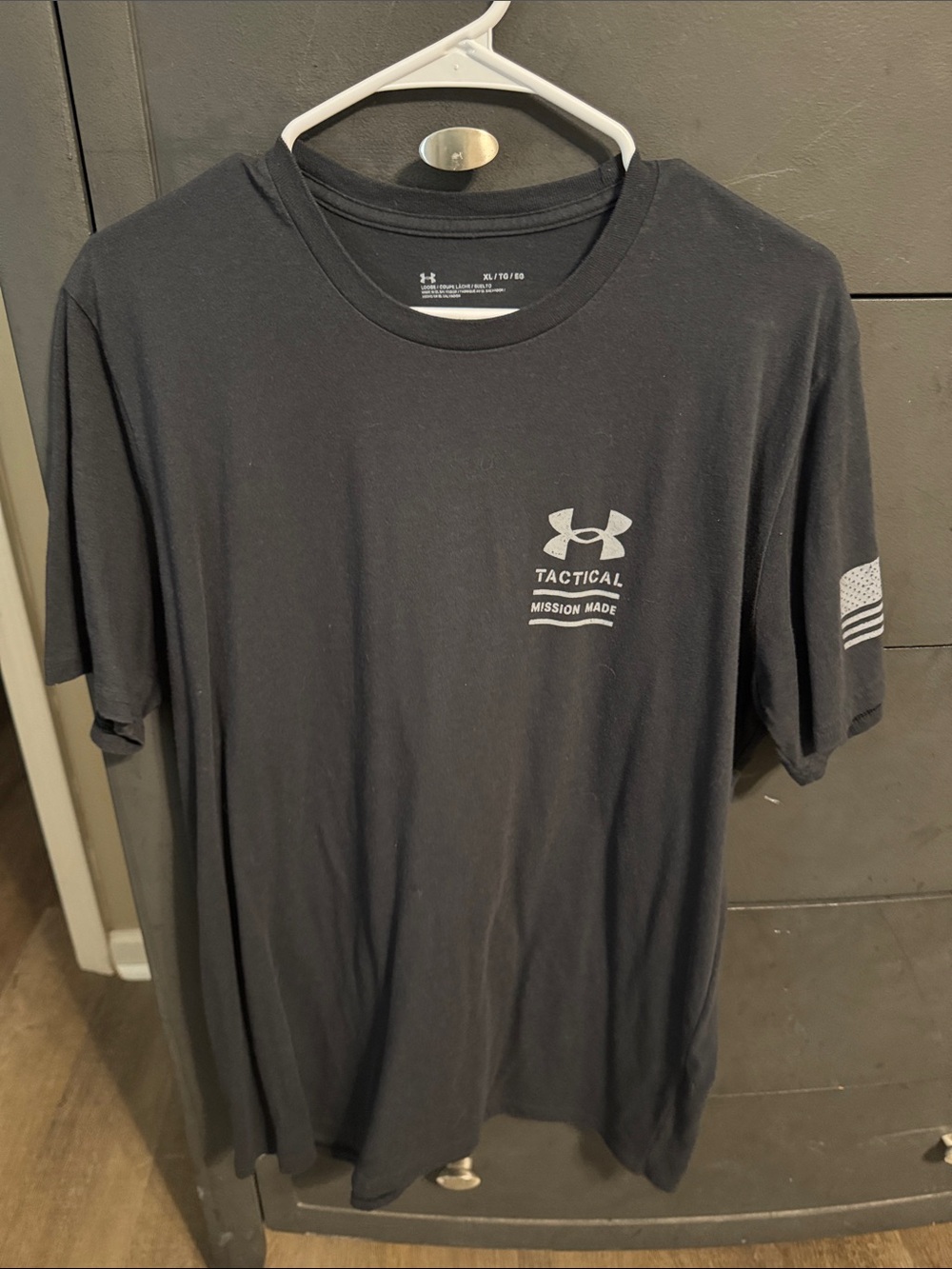 Under Armour Black Tactical Mission Made Short Sleeve Tee